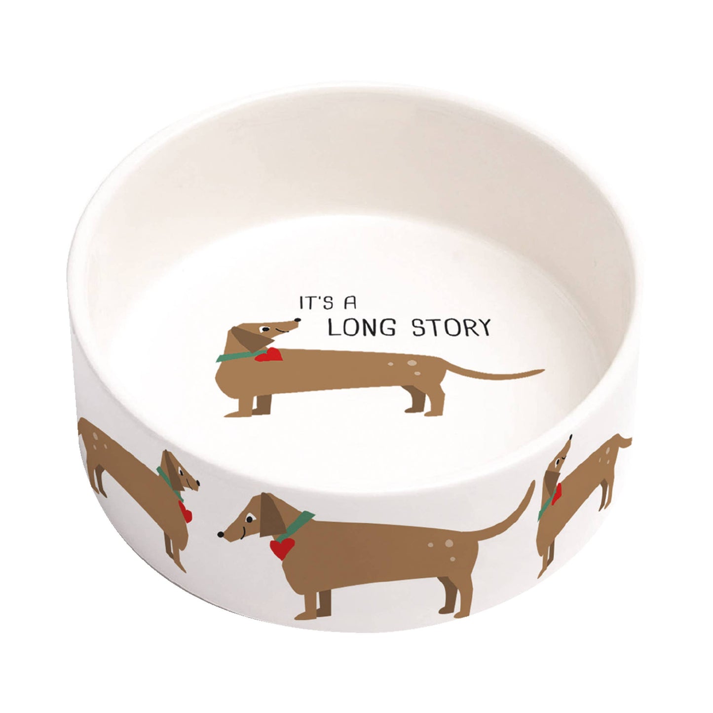 Hundenapf „Long Story“ mit Hundemotiv