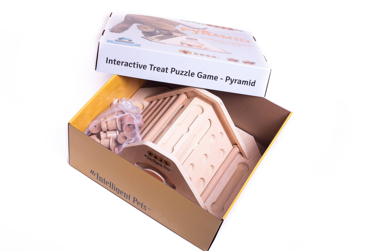 Denkspiel Pyramide – Intelligenzspielzeug für Hunde