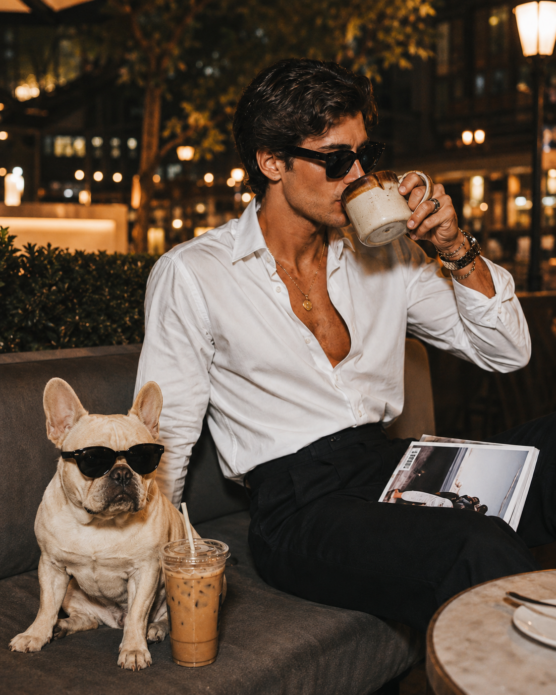 Dog Dad Tasse – Becher mit Eiscreme-Design